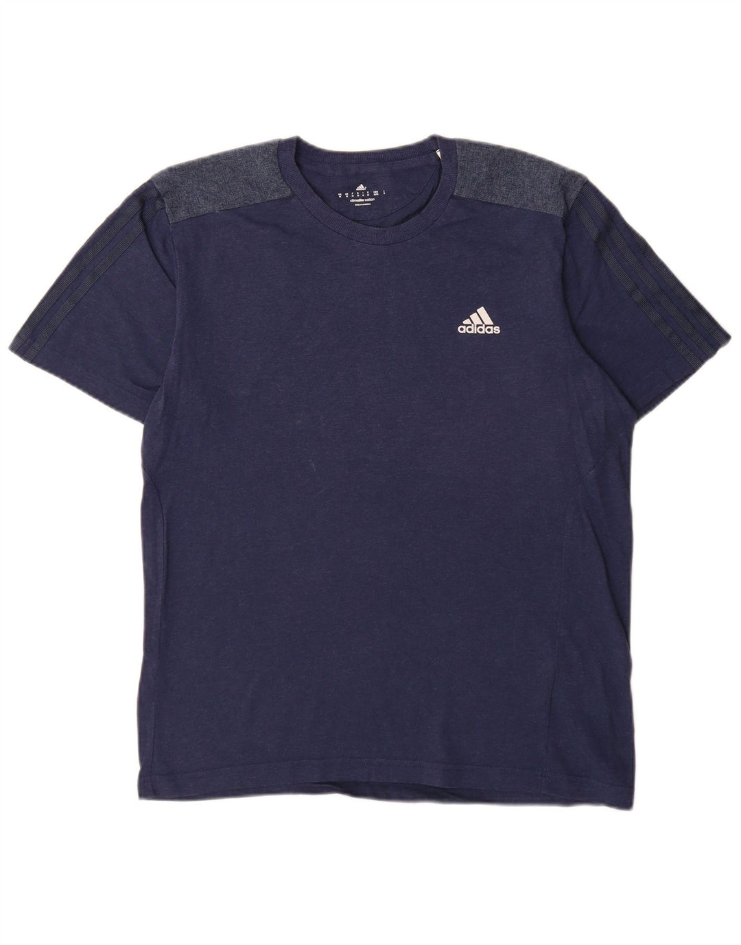 Tricou Adidas Climalite pentru bărbați Top mediu din bumbac bleumarin