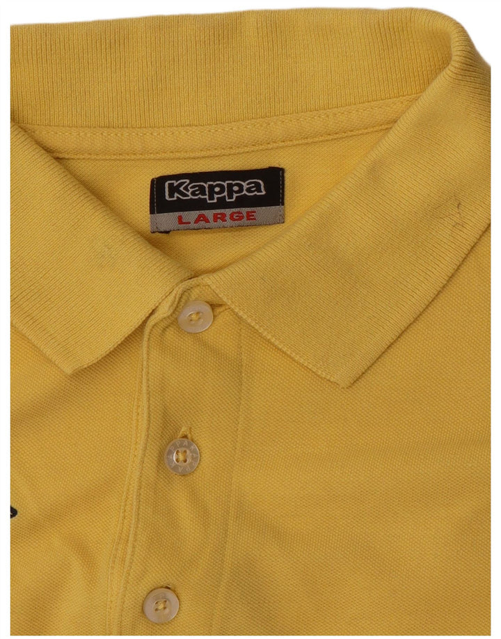 Tricou polo pentru bărbați Kappa, galben mare