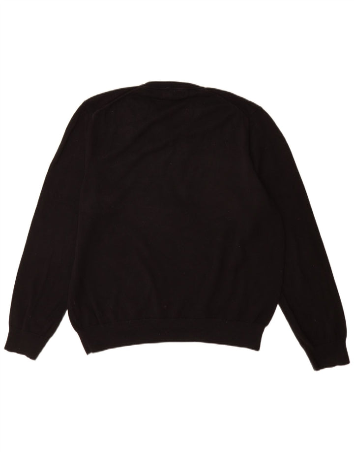 Pulover pentru bărbați Marks & Spencer, cu decolteu în V, XL, bumbac negru