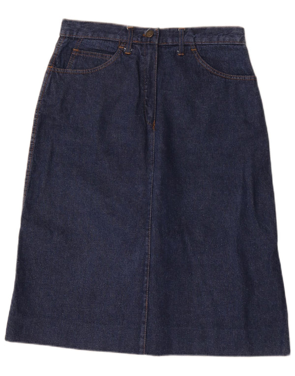 Vintage Womens Denim Skirt W30 Medium Navy Blue