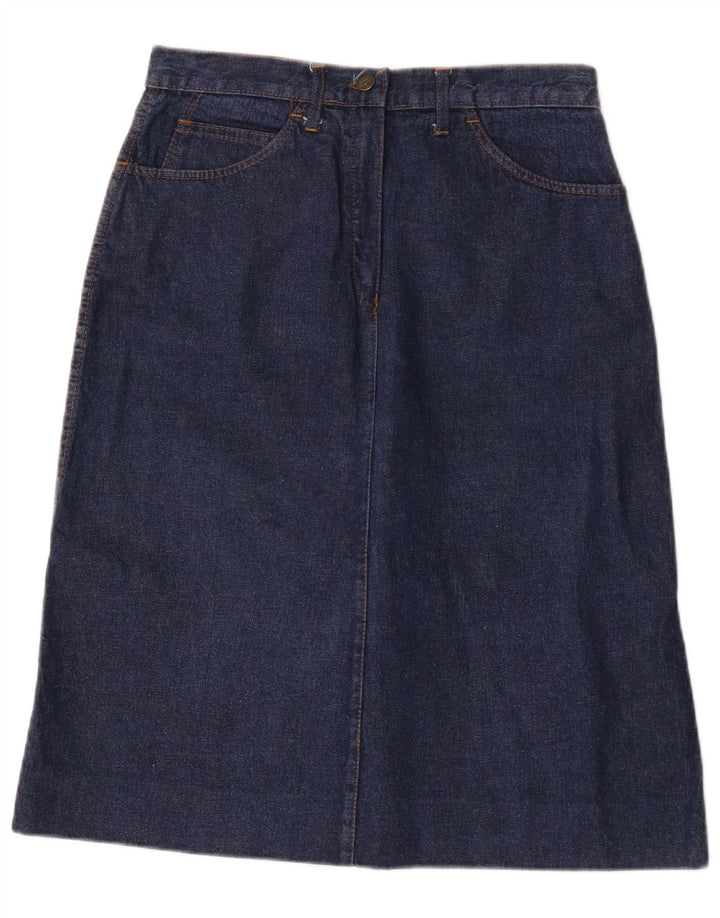 Fusta de blugi vintage pentru femei W30 bleumarin mediu