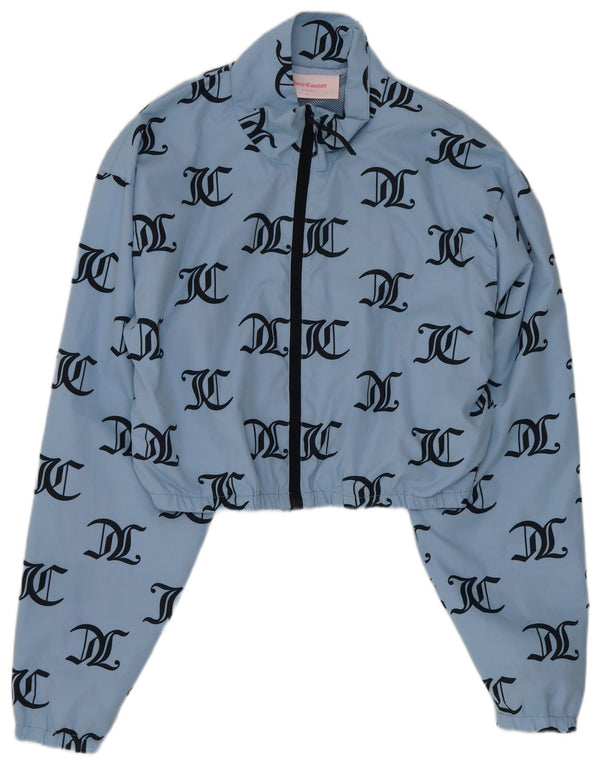Jachetă de trening Juicy Couture pentru femei cu grafic crop, UK 14, mare, albastru