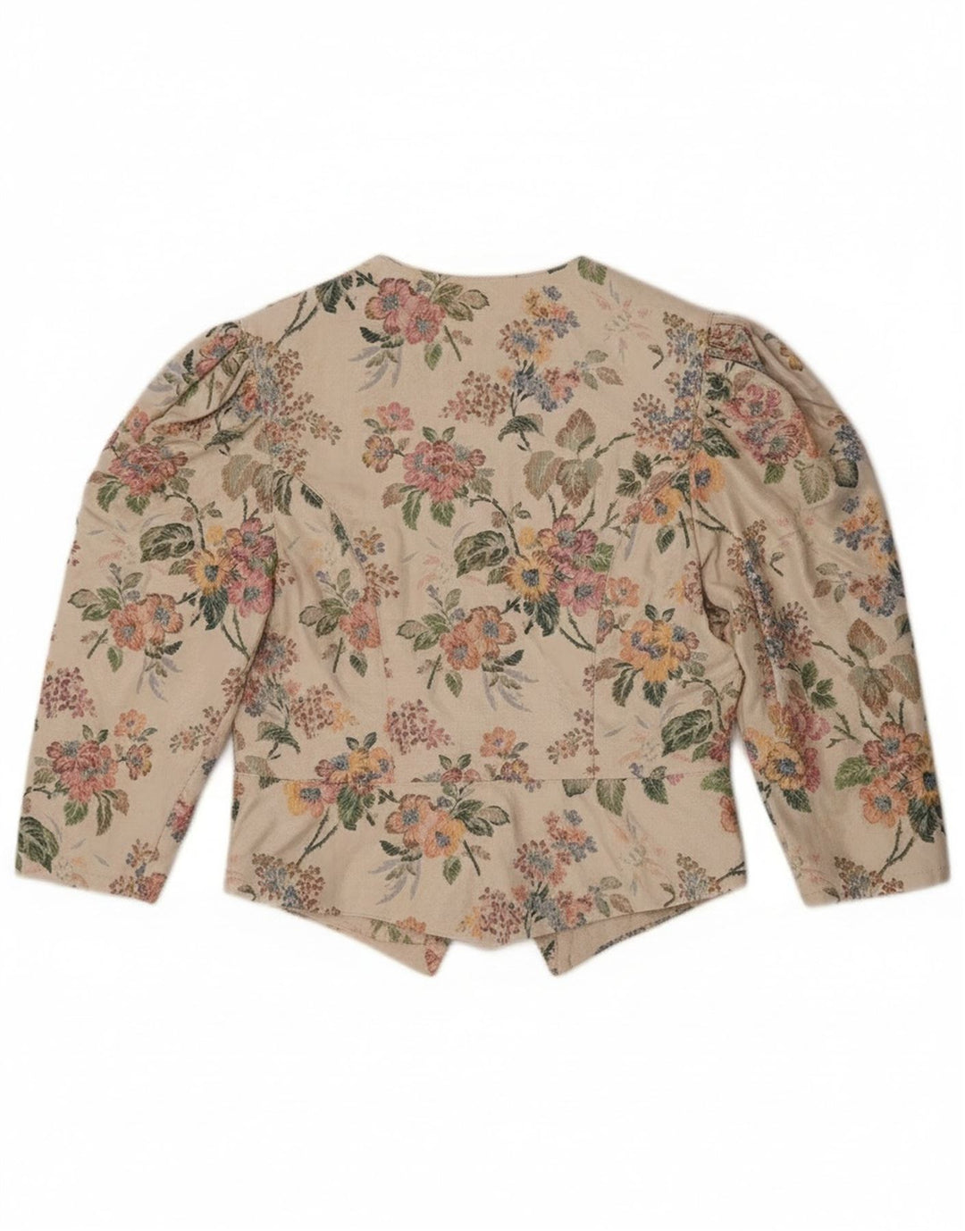 Jachetă Eger pentru femei, mânecă 3/4, cu 1 nasture, IT 42 Medium Bej Floral