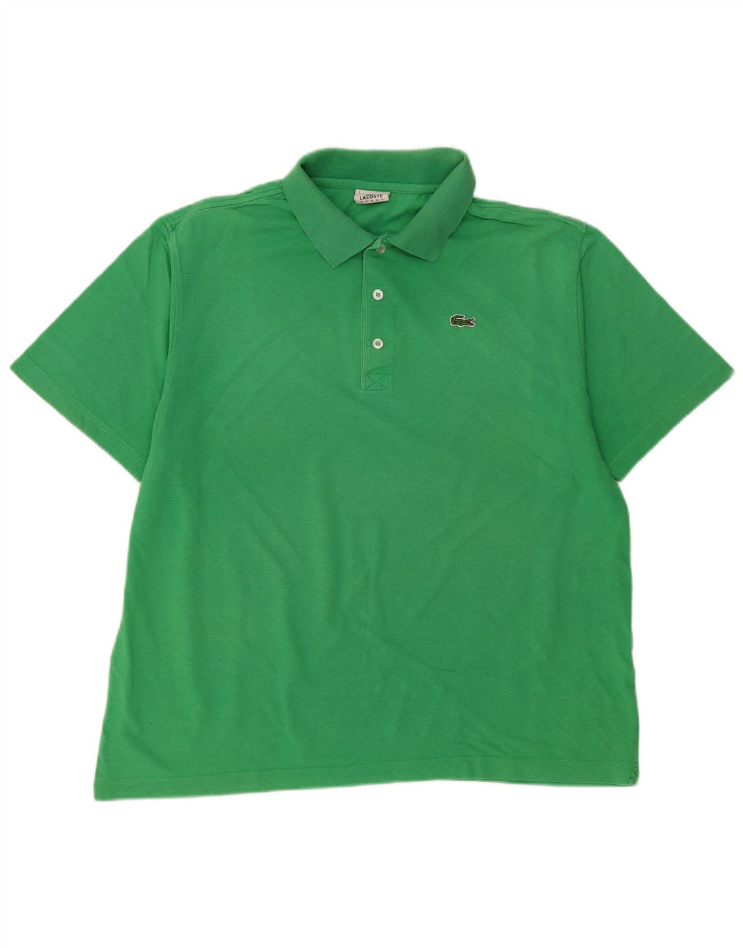 Tricou polo pentru bărbați LACOSTE Mărimea 7 2XL Bumbac verde