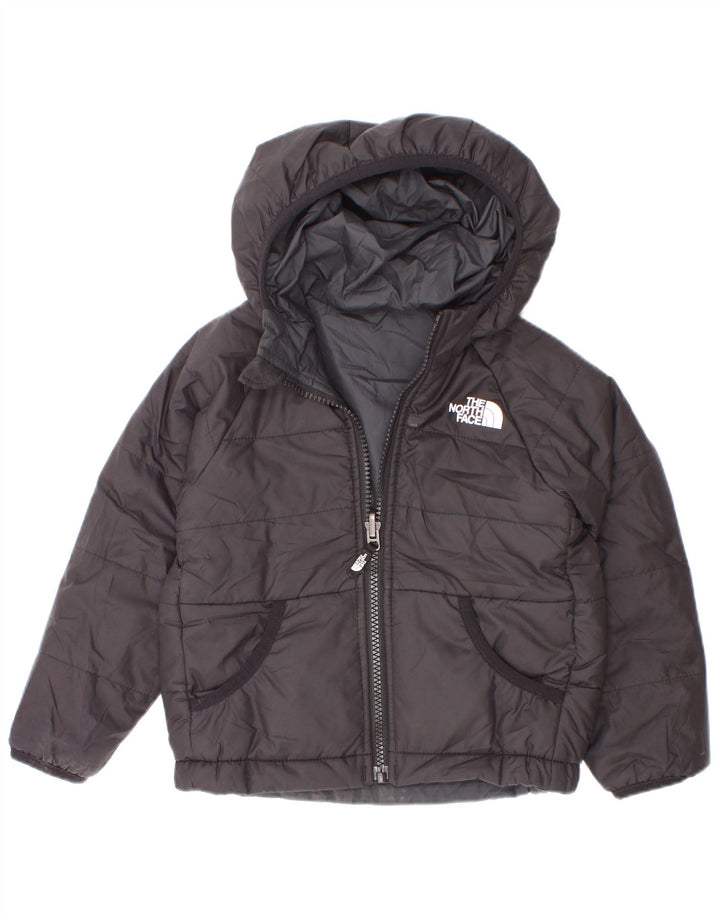 Jachetă căptușită cu glugă The North Face pentru bebeluși 18-24 luni, poliester negru