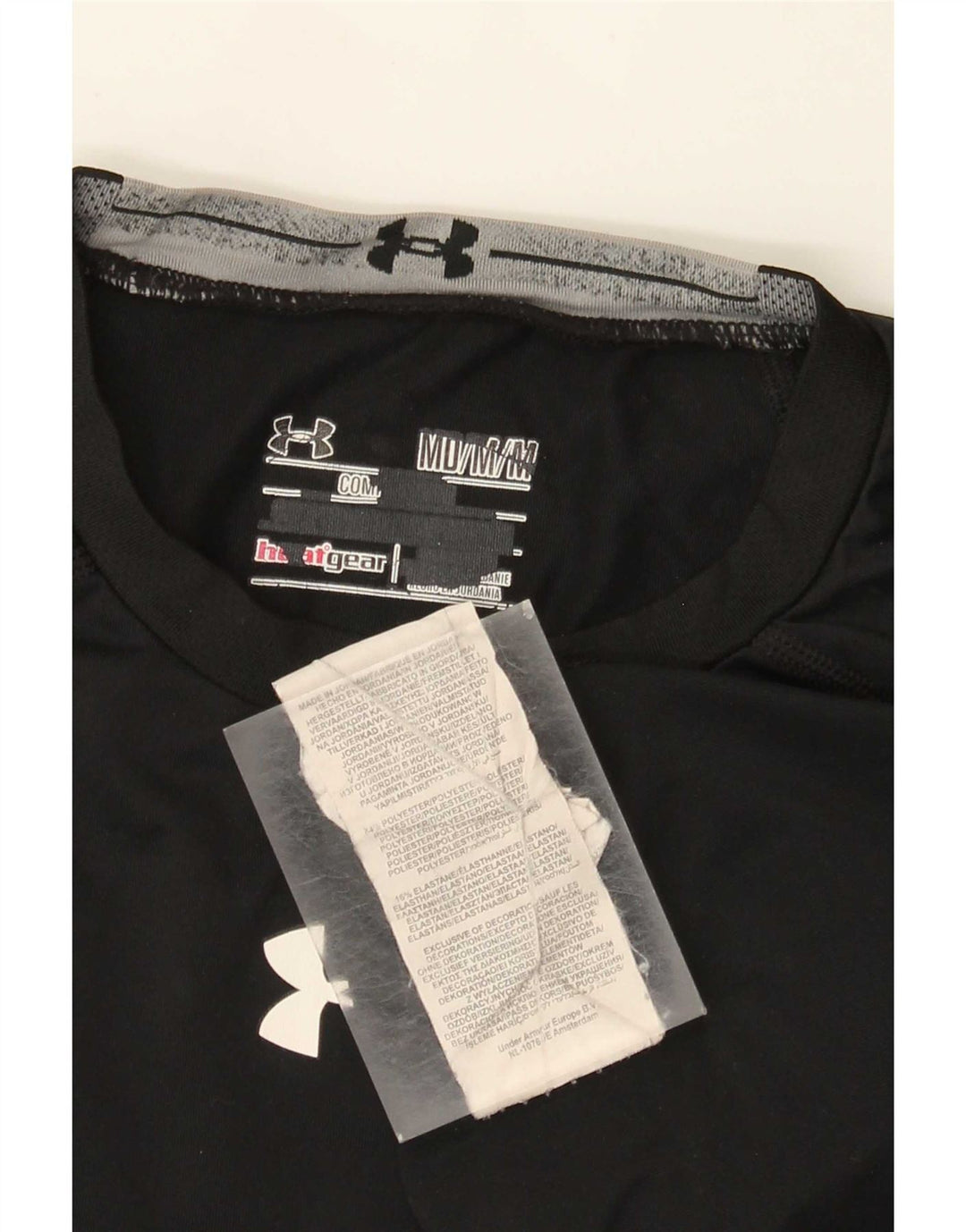 Tricou Under Armour pentru bărbați Heat Gear Top Mediu Poliester Negru