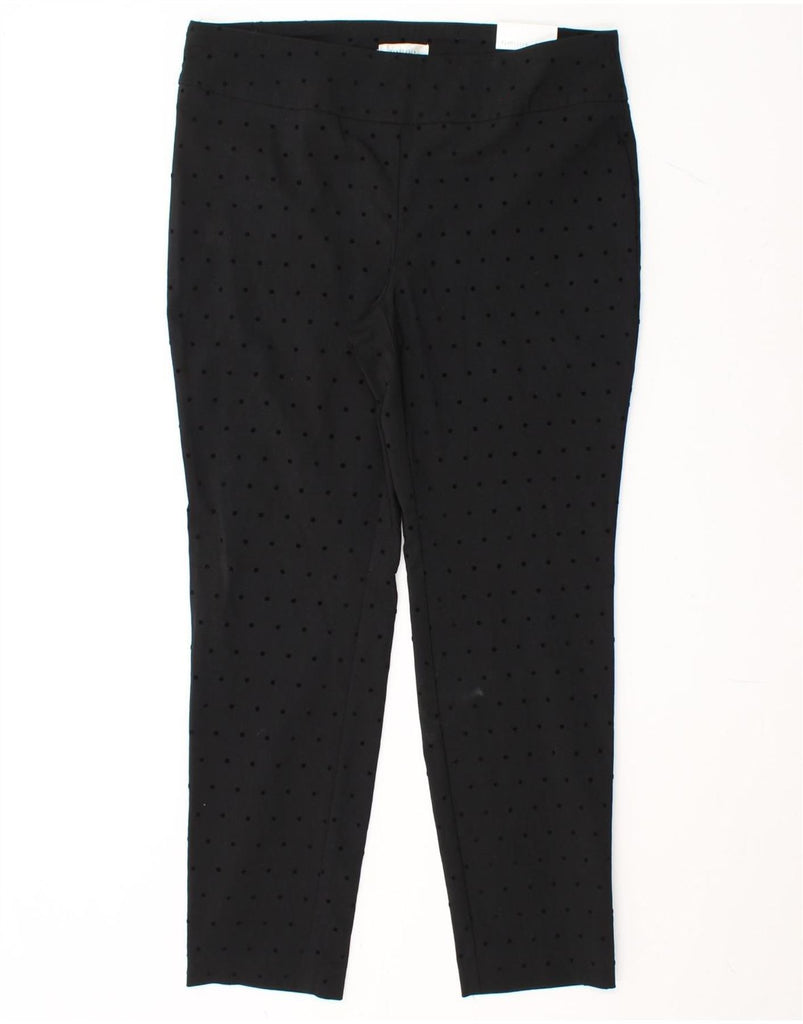 VAN HEUSEN Womens Stretch Casual Trousers US 12 Large W32 L26 Black Vintage Van Heusen and Second-Hand Van Heusen from Messina Hembry 