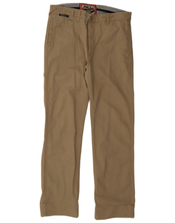 Pantaloni chino drepți pentru bărbați Superdry W34 L32 bej