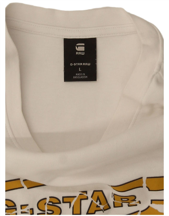 Tricou grafic G-Star pentru bărbați Top mare alb