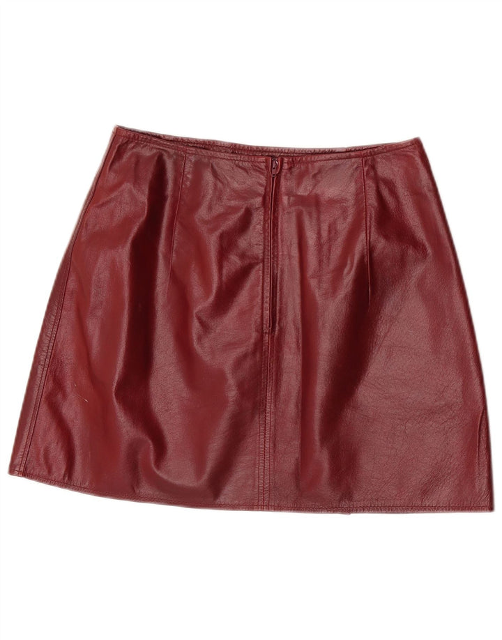 Fusta Mini piele Conbipel Femei IT 44 Medium W27 Maroon Leather