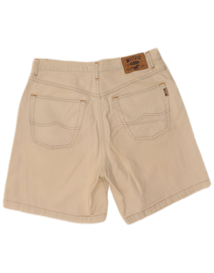MUSTANG Mens Casual Shorts W30 Medium Off White