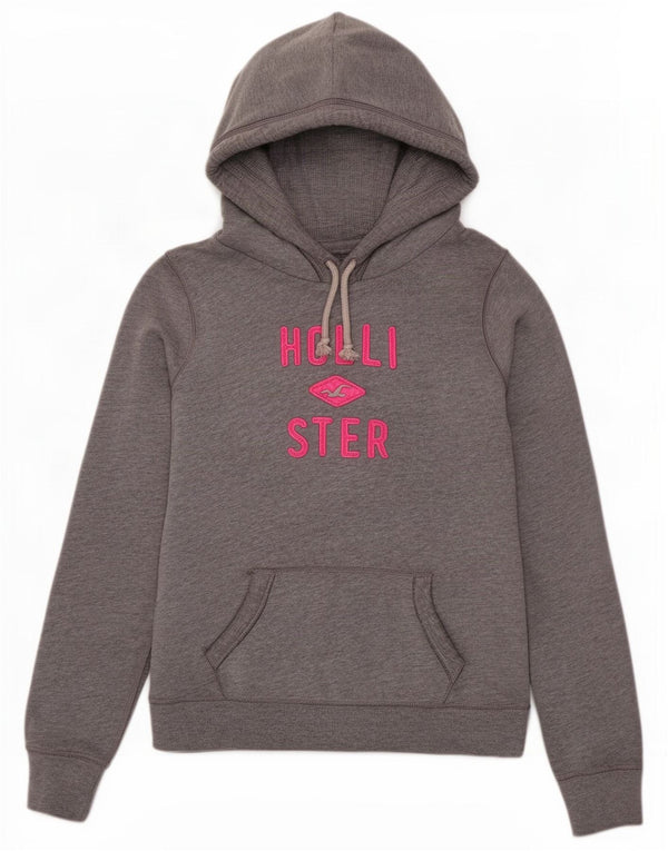 Pulover Hollister pentru damă, cu grafică, UK 16, mare, gri