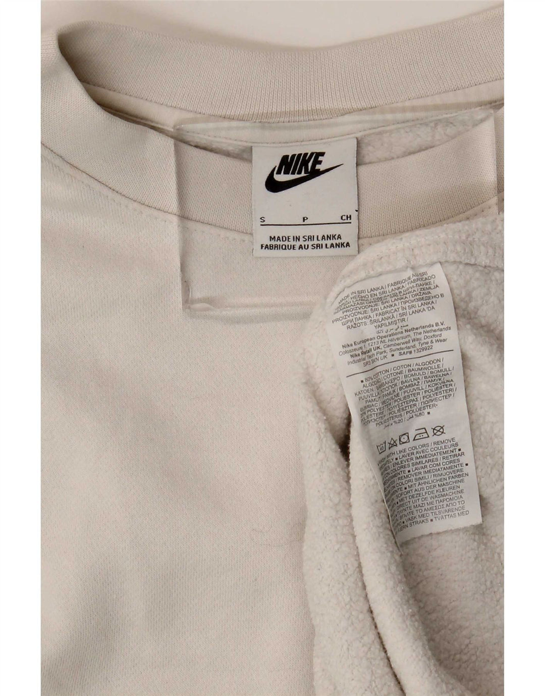 Pulover Nike pentru bărbați, bumbac mic, alb