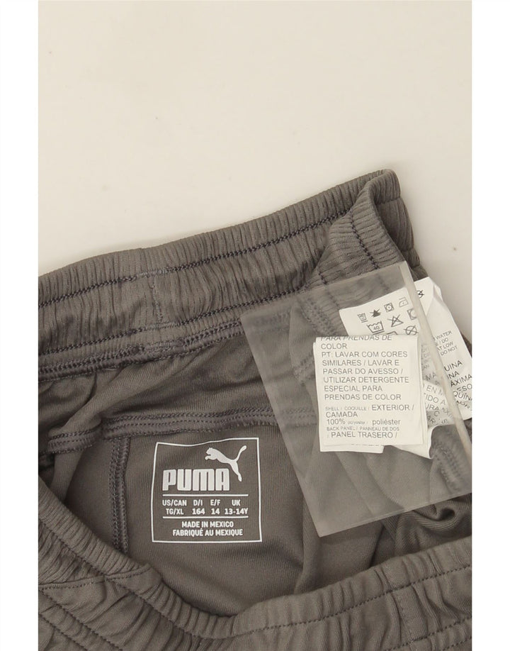 Pantaloni scurți sport Puma pentru băieți 13-14 ani, gri, poliester color bloc