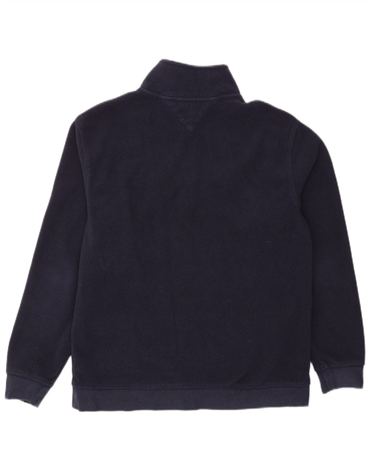 Pulover pentru bărbați Tommy Hilfiger, cu fermoar și gât, poliester mare, albastru