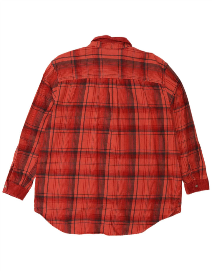Cămașă de flanel pentru femei EDDIE BAUER UK 16, mare, roșu, din bumbac