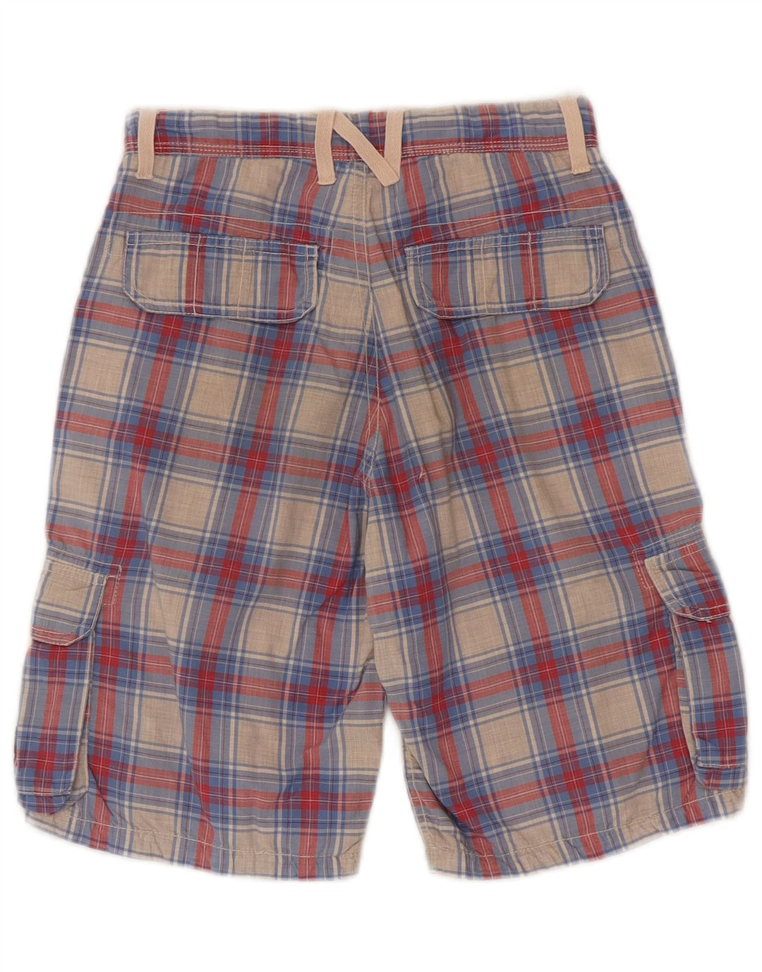 Pantaloni scurți cargo Napapijri pentru băieți 9-10 ani W24, bumbac cu carouri multicolore