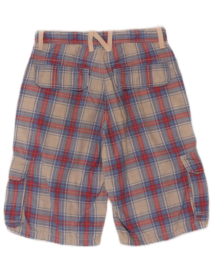 Pantaloni scurți cargo Napapijri pentru băieți 9-10 ani W24, bumbac cu carouri multicolore