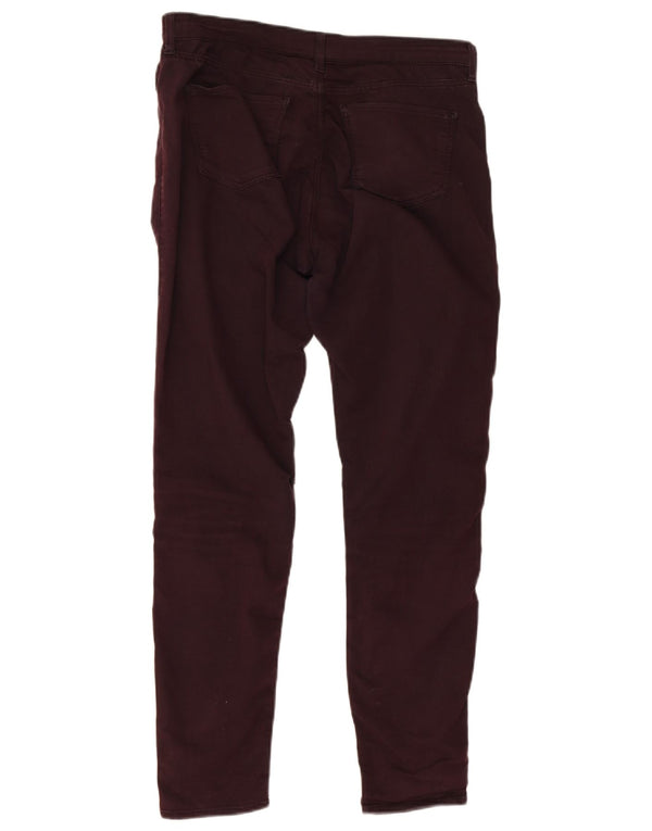Topshop Blugi Skinny Imbracati pentru Dama Leigh W30 L28 Bumbac Burgundy