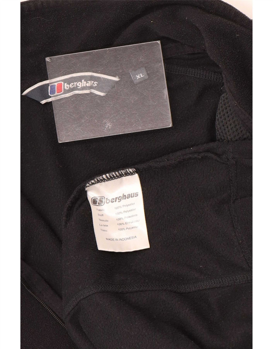 Jumper pentru bărbați Berghaus, cu fermoar și gât, XL, poliester negru