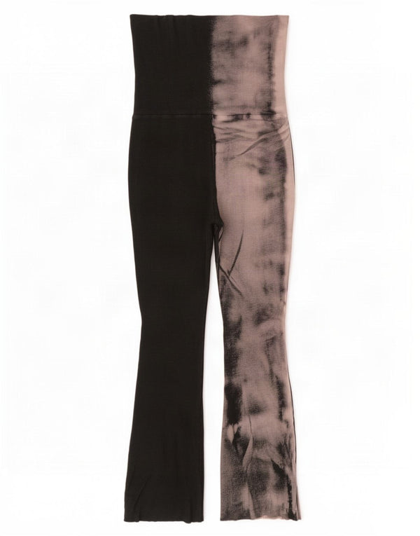 Leggings pentru femeie Zara cu talie înaltă UK 14, mare, negru, bumbac bloc de culoare