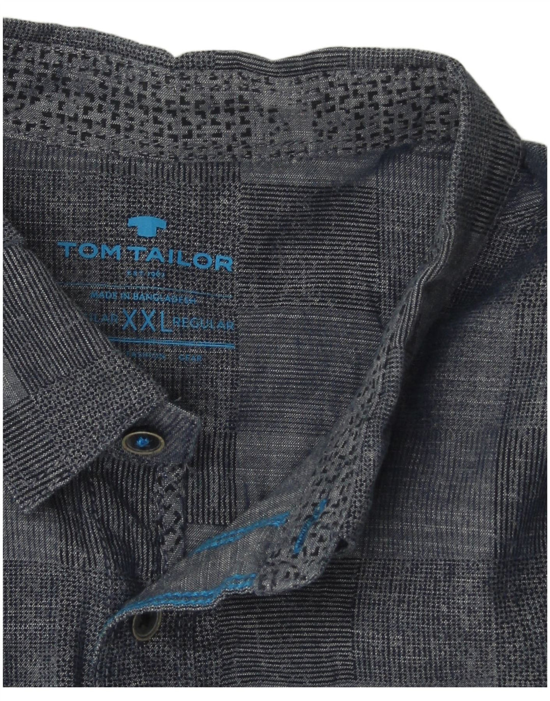 Cămașă pentru bărbați TOM TAILOR 2XL bleumarin geometric