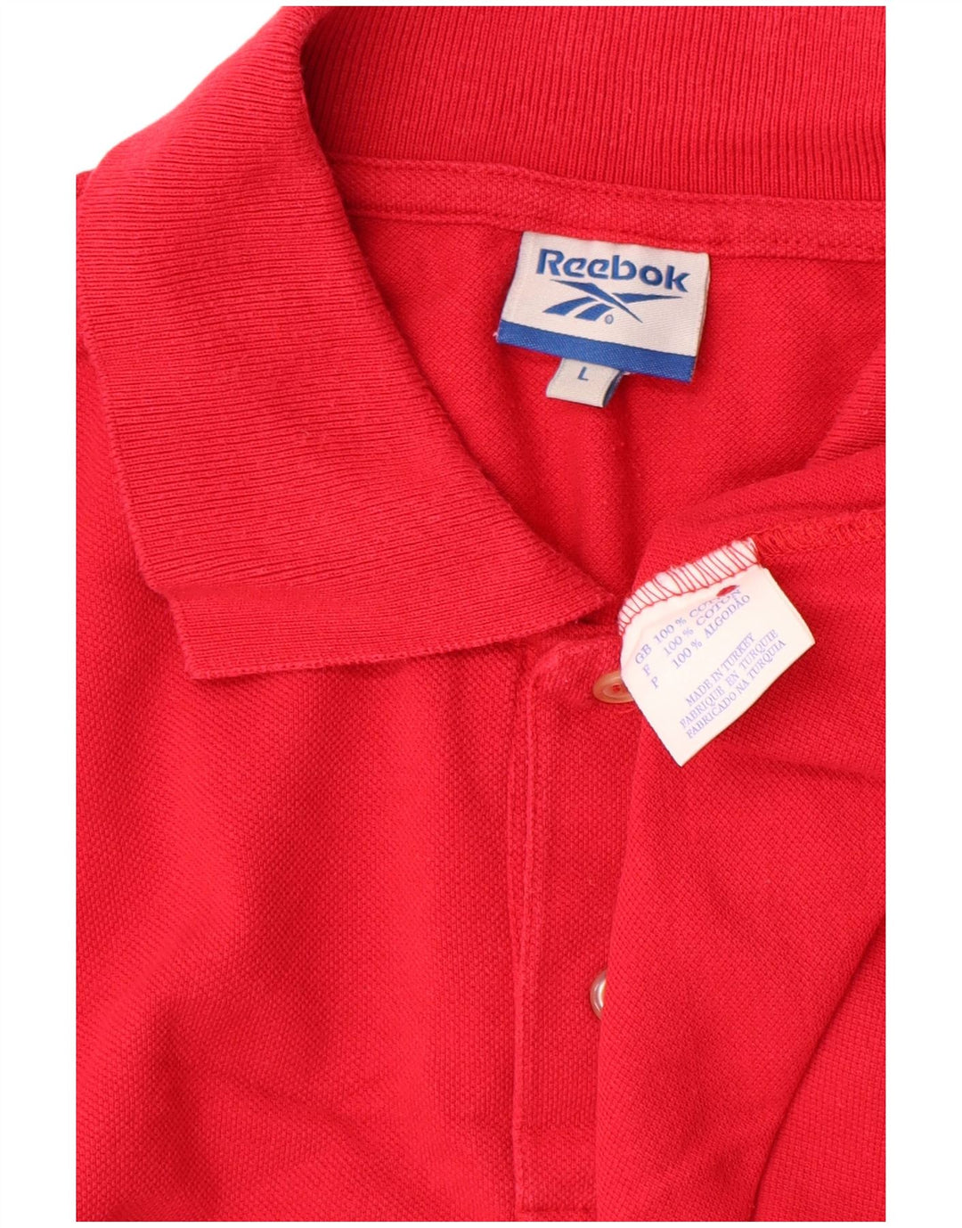 Tricou polo pentru bărbați Reebok, bumbac roșu mare