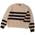 Pulover pentru femei Marks & Spencer cu decolteu triplu UK 14 Medium Gri cu dungi