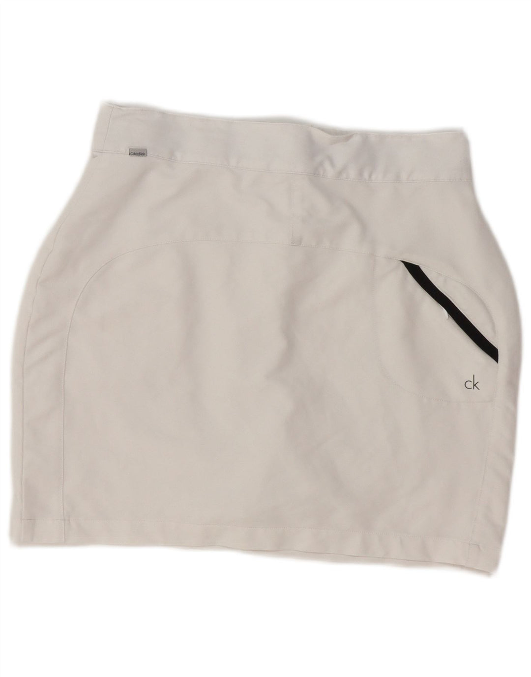 Fusta mini Calvin Klein pentru femei UK 10 Small W28 Poliester alb