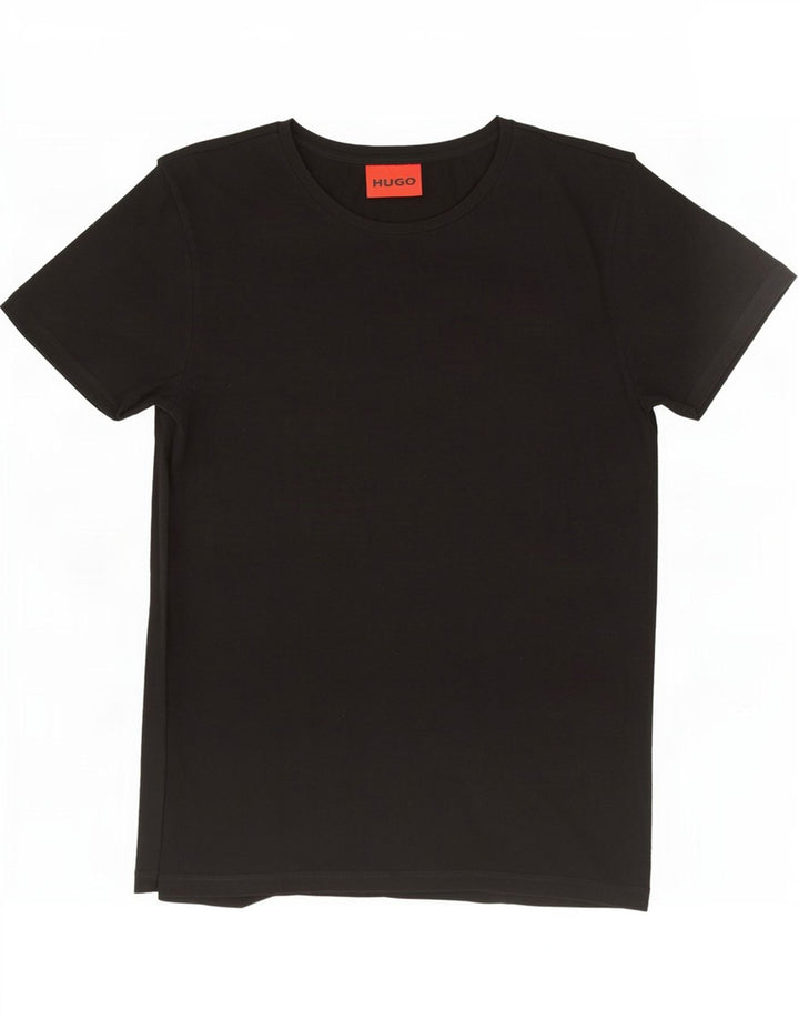Tricou pentru bărbați Hugo Boss Top mic din bumbac negru