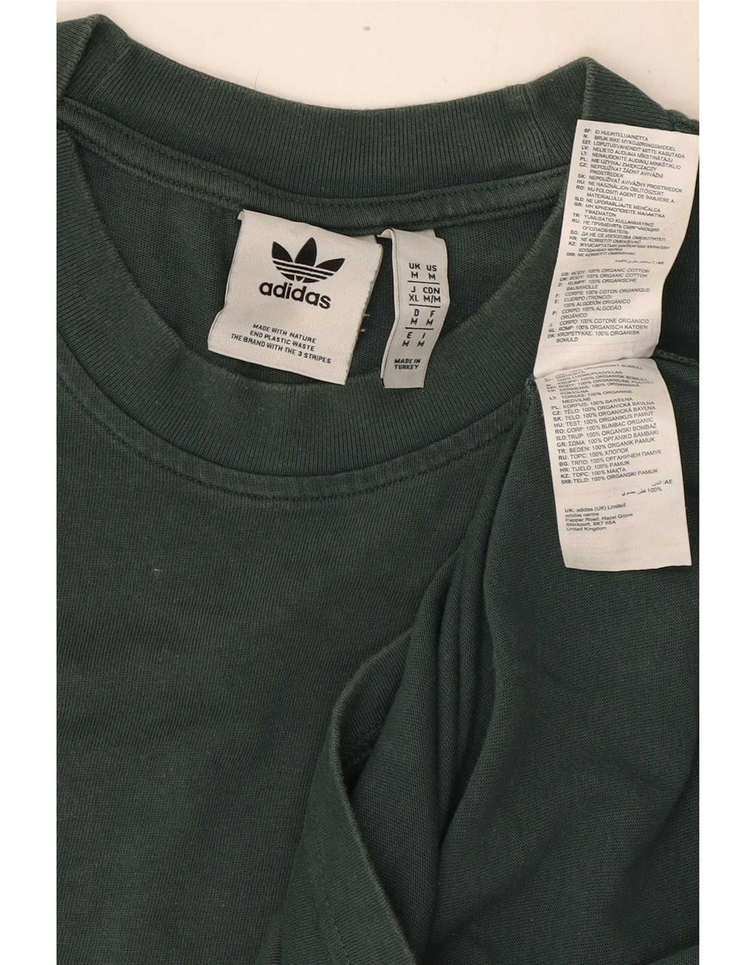 Tricou pentru bărbați Adidas Top, bumbac verde mediu