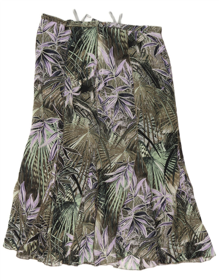 GELCO Fustă trompetă cu talie înaltă pentru femei UK 16 Large W32 Green Floral