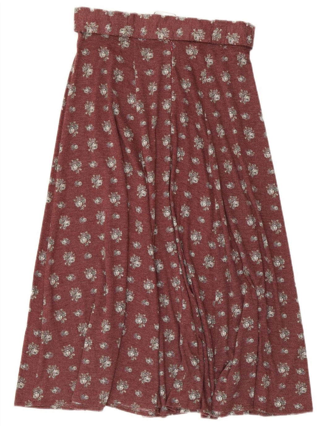 Fusta evazată pentru femei Vintage IT 44 Medium W30 Burgundy Floral