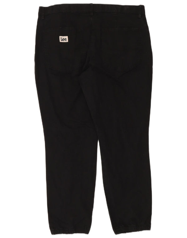 Pantaloni chino obișnuiți conici pentru bărbați Lee cu talie medie US 16 2XL W38 L28 Negru