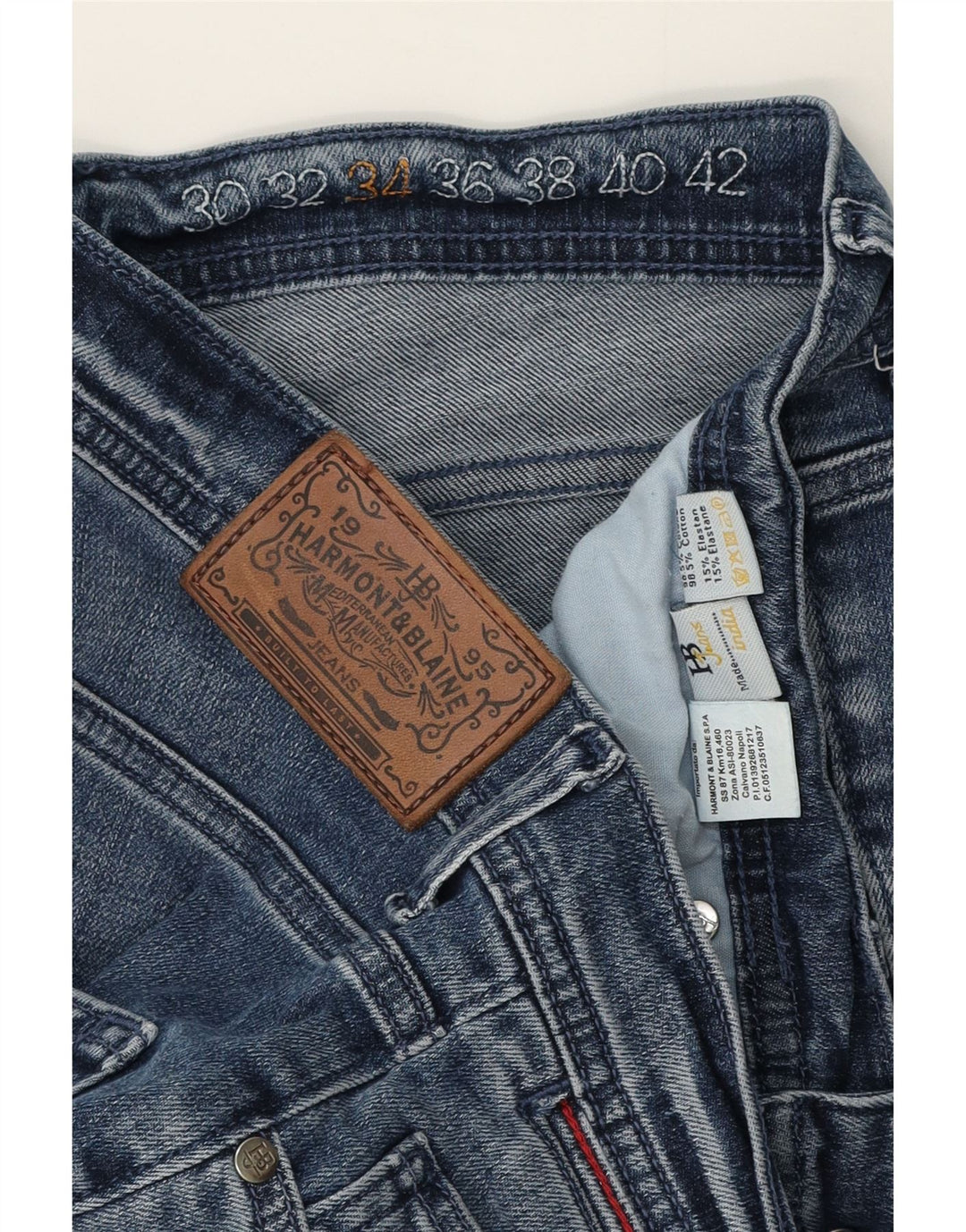 Blugi slim pentru bărbați Harmont & Blaine W34 L30 Bumbac albastru