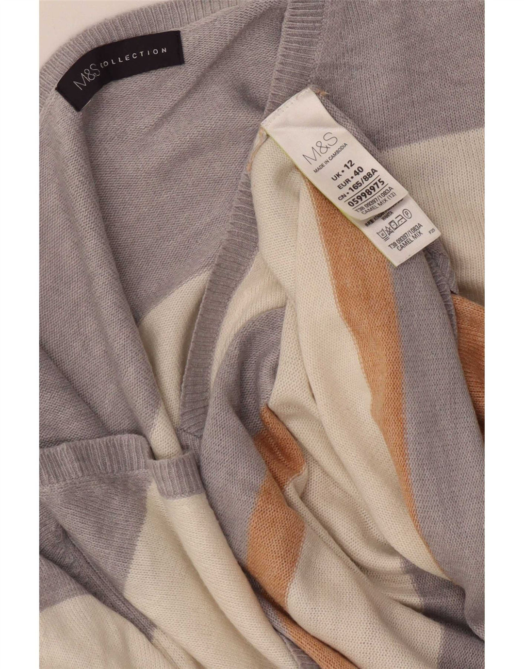 Pulover pentru femei Marks & Spencer cu decolteu în V UK 12 Medium Multicolor
