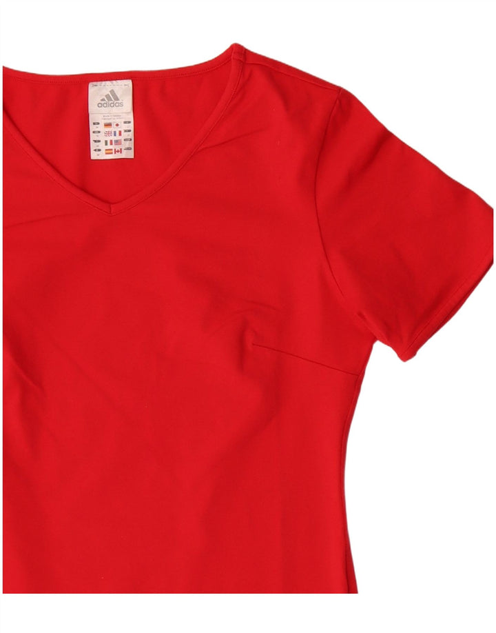 Tricou Adidas pentru femei Top UK 12 Medium Red Poliester
