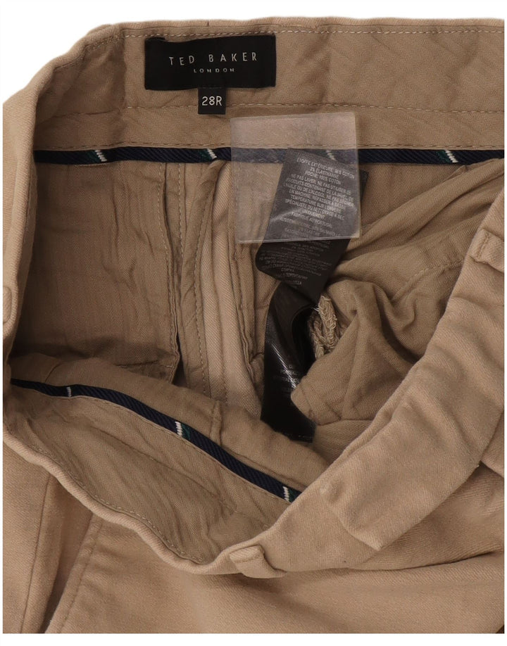 Pantaloni Drepți Ted Baker pentru Damă L28 L29 Bumbac Bej