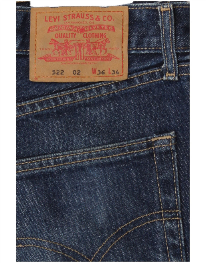 Blugi drepti pentru bărbați Levi's 522 W36 L27 bleumarin