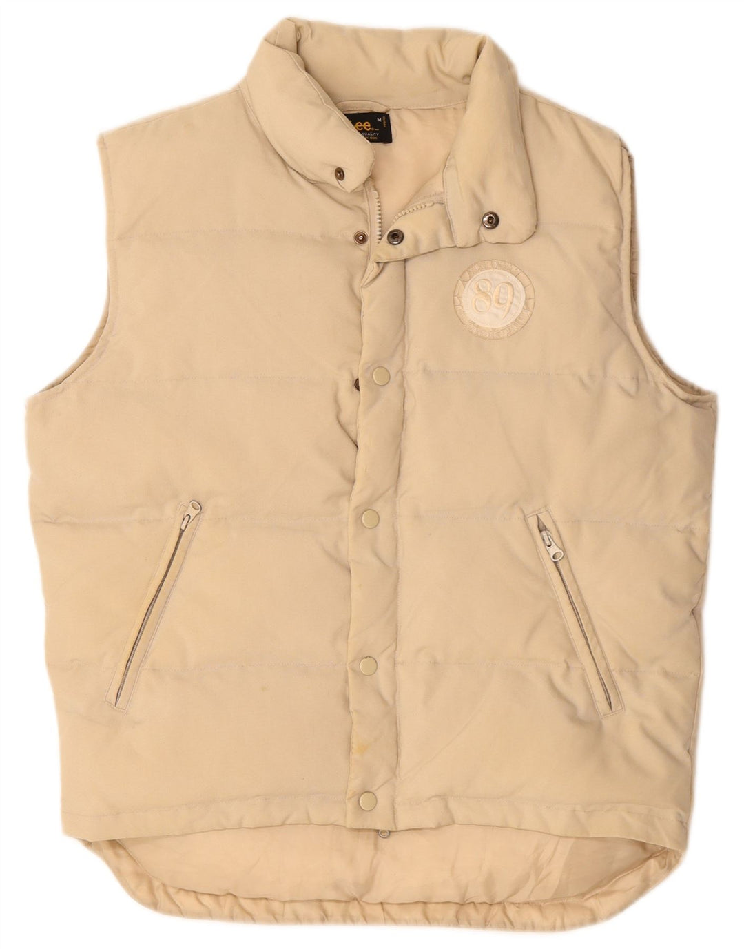 Gilet căptușit pentru bărbați Lee UK 38 Medium Beige Poliamidă