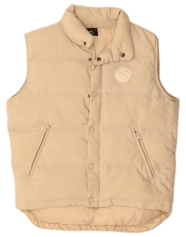 Gilet căptușit pentru bărbați Lee UK 38 Medium Beige Poliamidă