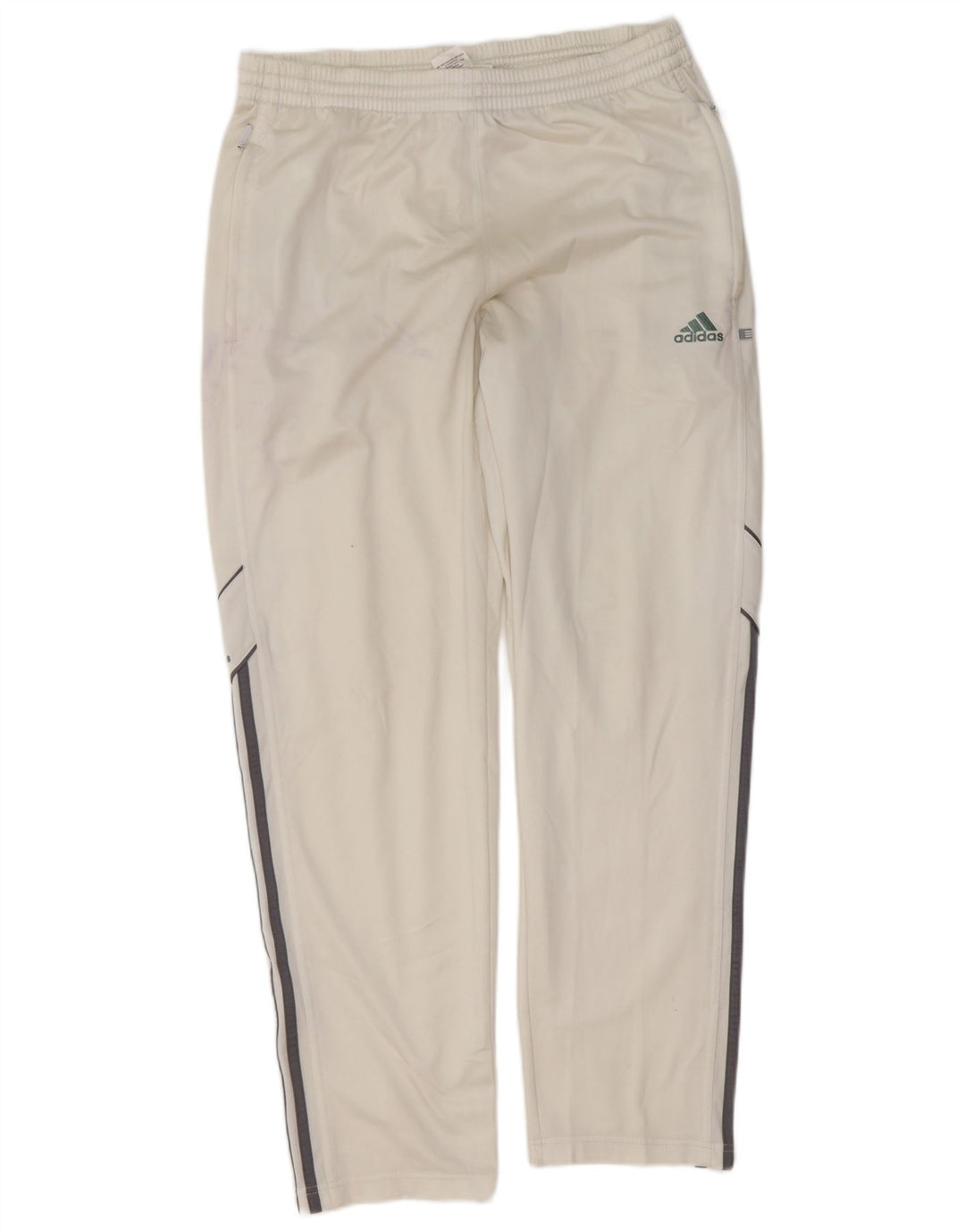 Pantaloni de trening Adidas pentru bărbați, poliester alb mediu