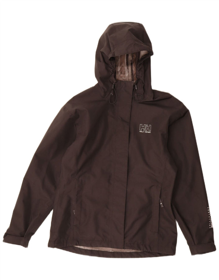 Jachetă de ploaie cu glugă pentru femei Helly Hansen UK 14 Poliester mediu negru