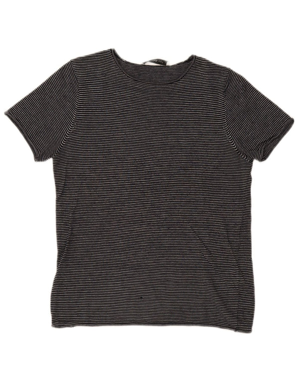 Tricou pentru femei Zara UK 12 Medium Bleumarin cu dungi