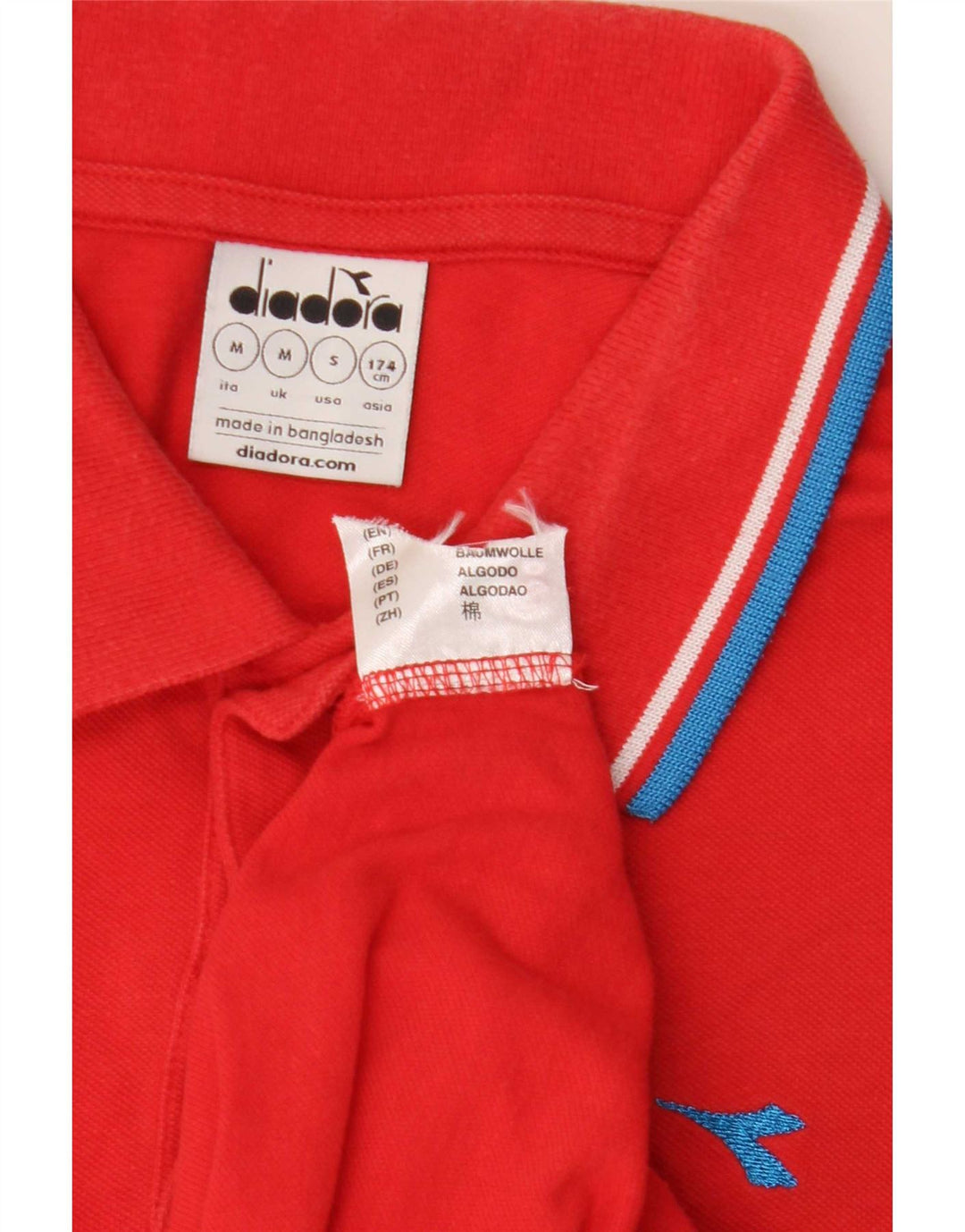 Tricou polo pentru bărbați Diadora, bumbac roșu mediu