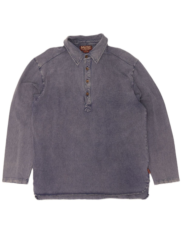 Cămașă Pulover pentru bărbați Marlboro Classics 2XL, bumbac bleumarin