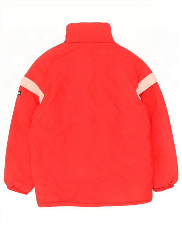 Jachetă căptușită cu glugă vintage pentru bărbați IT 52 XL Poliamidă color bloc roșu