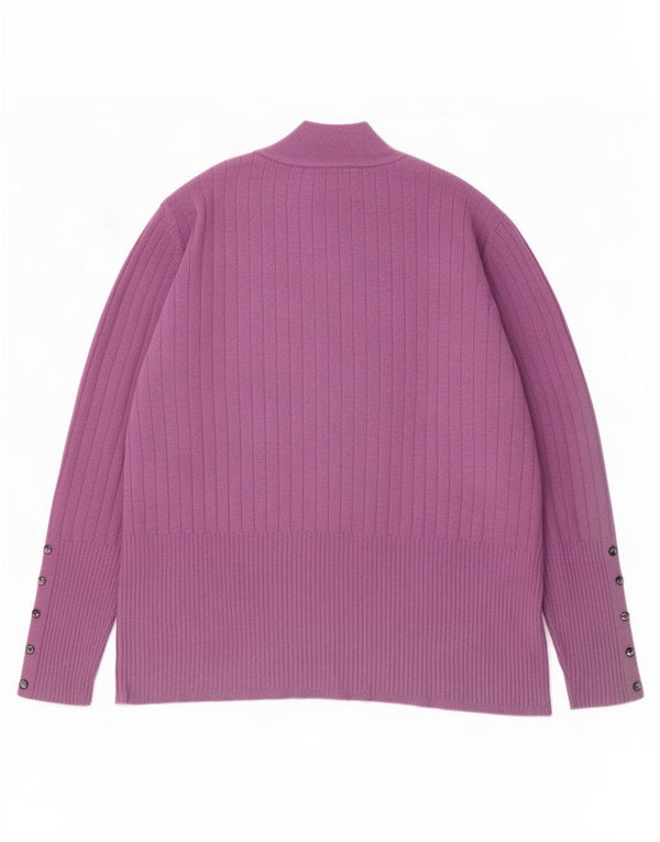 Pulover cu gât țestoasă pentru femei Marks & Spencer UK 22 3XL Viscoză violet