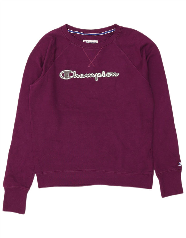 Pulover supradimensionat cu grafic pentru femei Champion UK 10 Mic violet