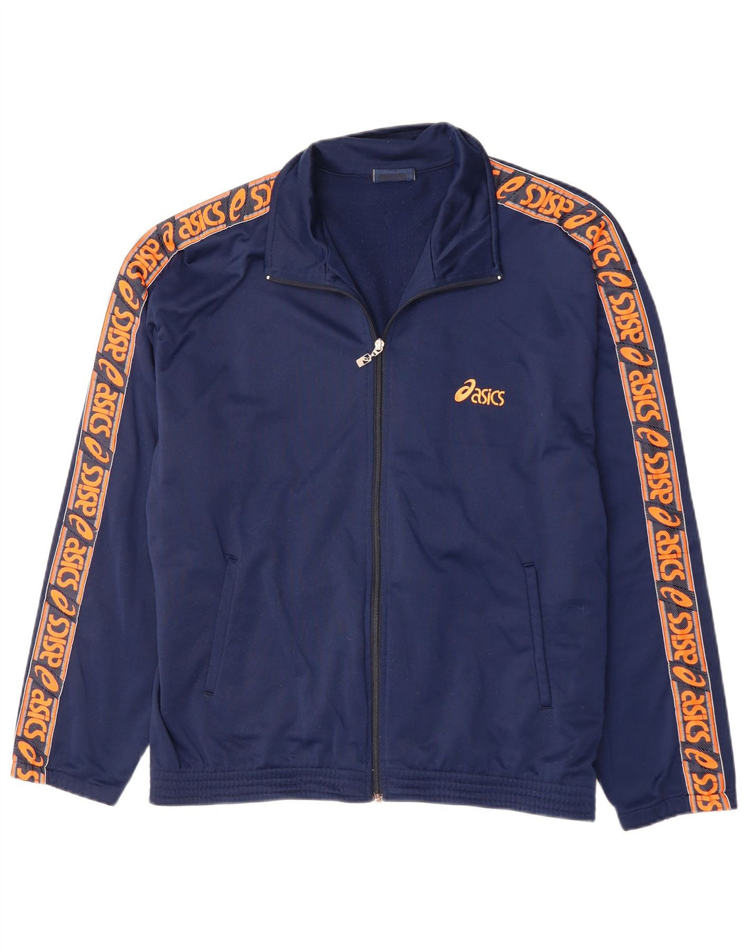 Jachetă de top pentru trening grafic Asics pentru bărbați XL, poliester bleumarin